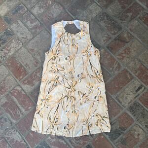Yireh Floral Sleeveless Dress Size M Keyhole Back Yellow